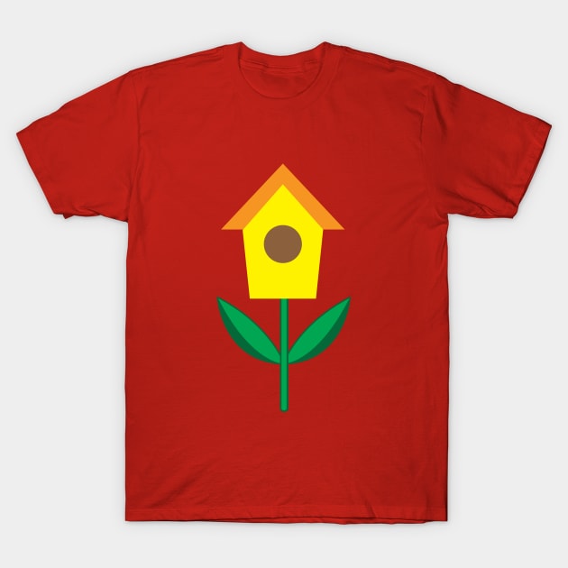 Birdhouse Flower T-Shirt by tjasarome